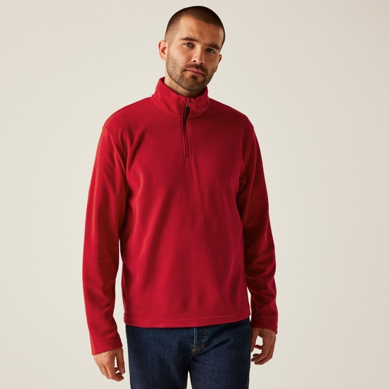 Men's Micro Lightweight Half Zip Fleece | Classic Red