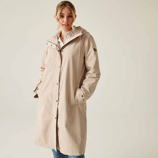 Women's Reinna Long Waterproof Jacket | White Pepper