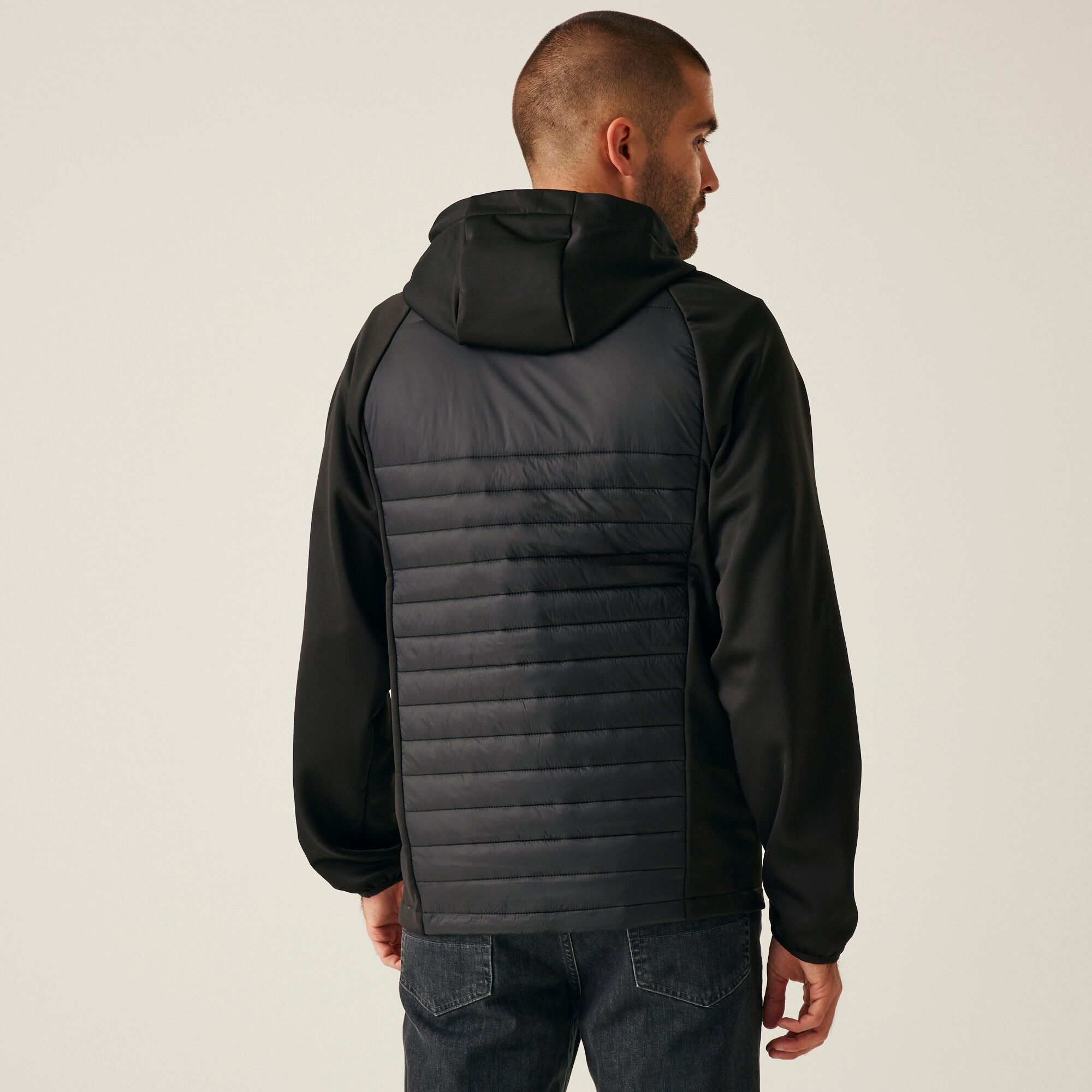 Men's Navigate Hybrid Jacket | Black Classic Red