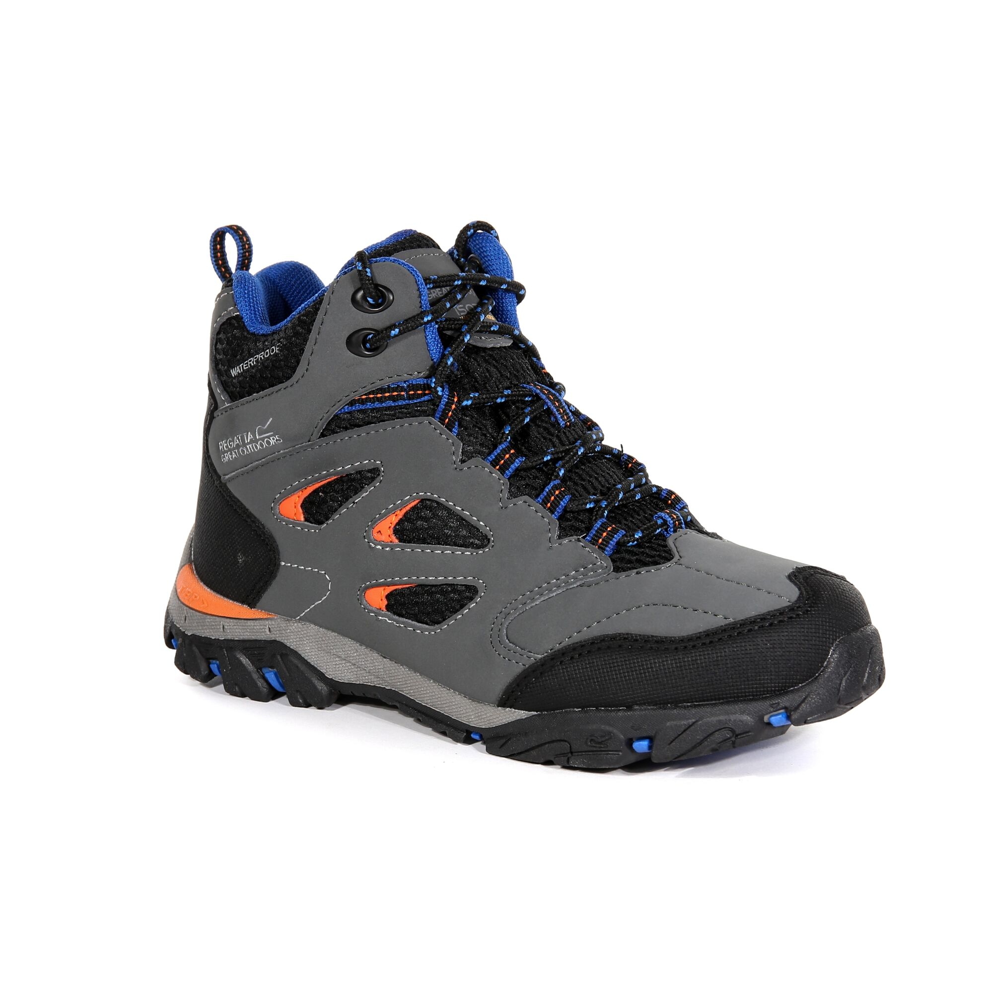 Kids' Holcombe Waterproof Mid Walking Boots | Briar Blaze Orange