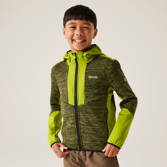 Kids' Dissolver X Full Zip Fleece | Nephrite Green Grenoble Green Black