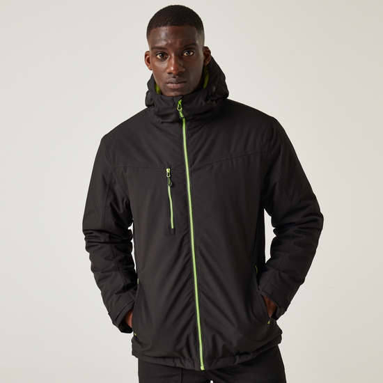 Men's Navigate Insulated Jacket | Black Lime Green
