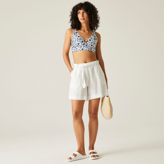 Women's Paloma Bikini Top | Navy White Large Floral