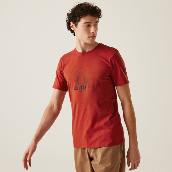 Men's Cline IX T-Shirt | Red Ochre