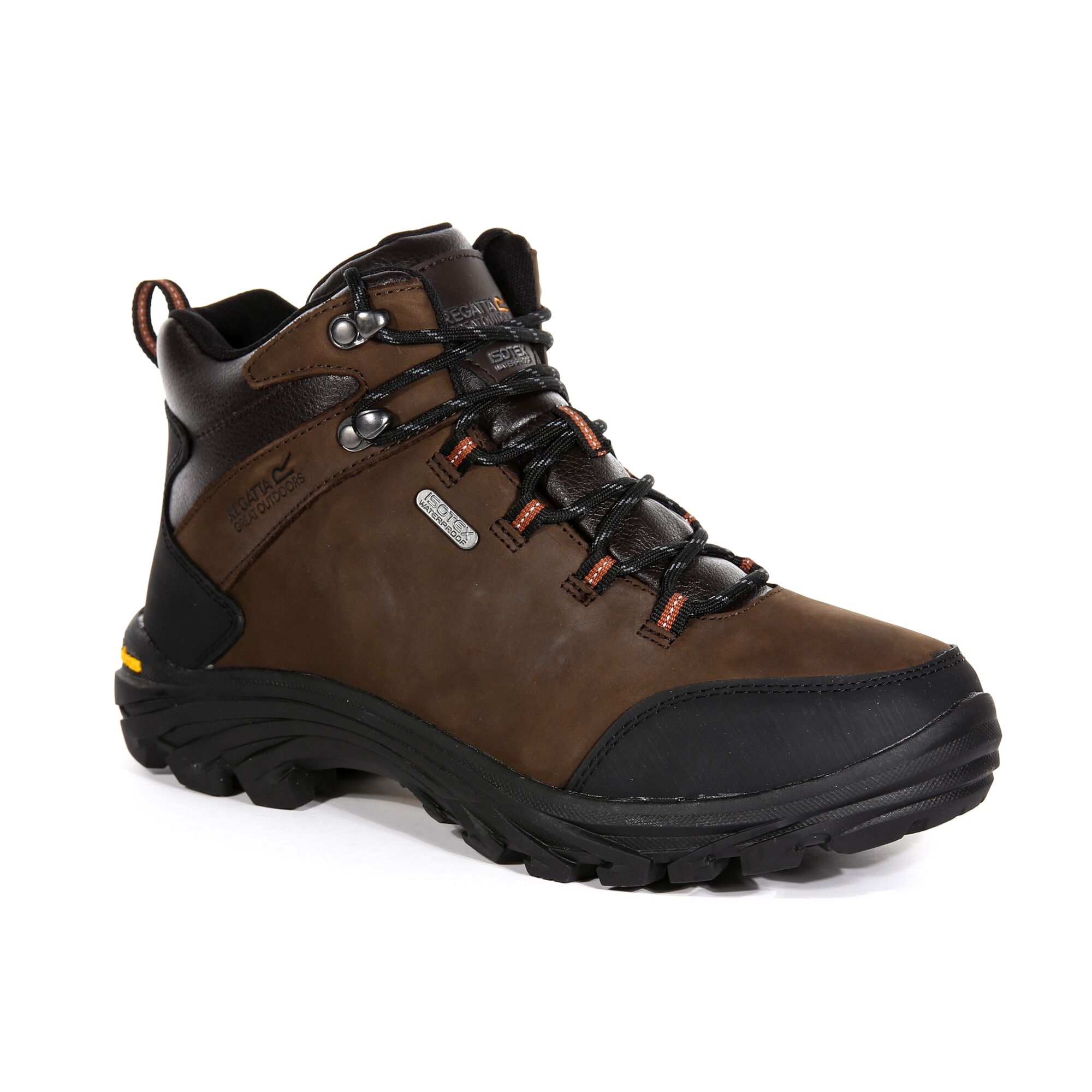 Men's Burrell Leather Waterproof Walking Boots | Peat