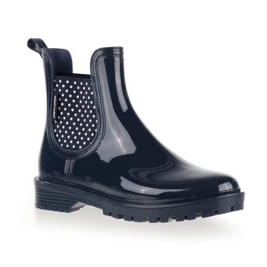 Lady Harriett II Ankle Wellies | Navy White Sand
