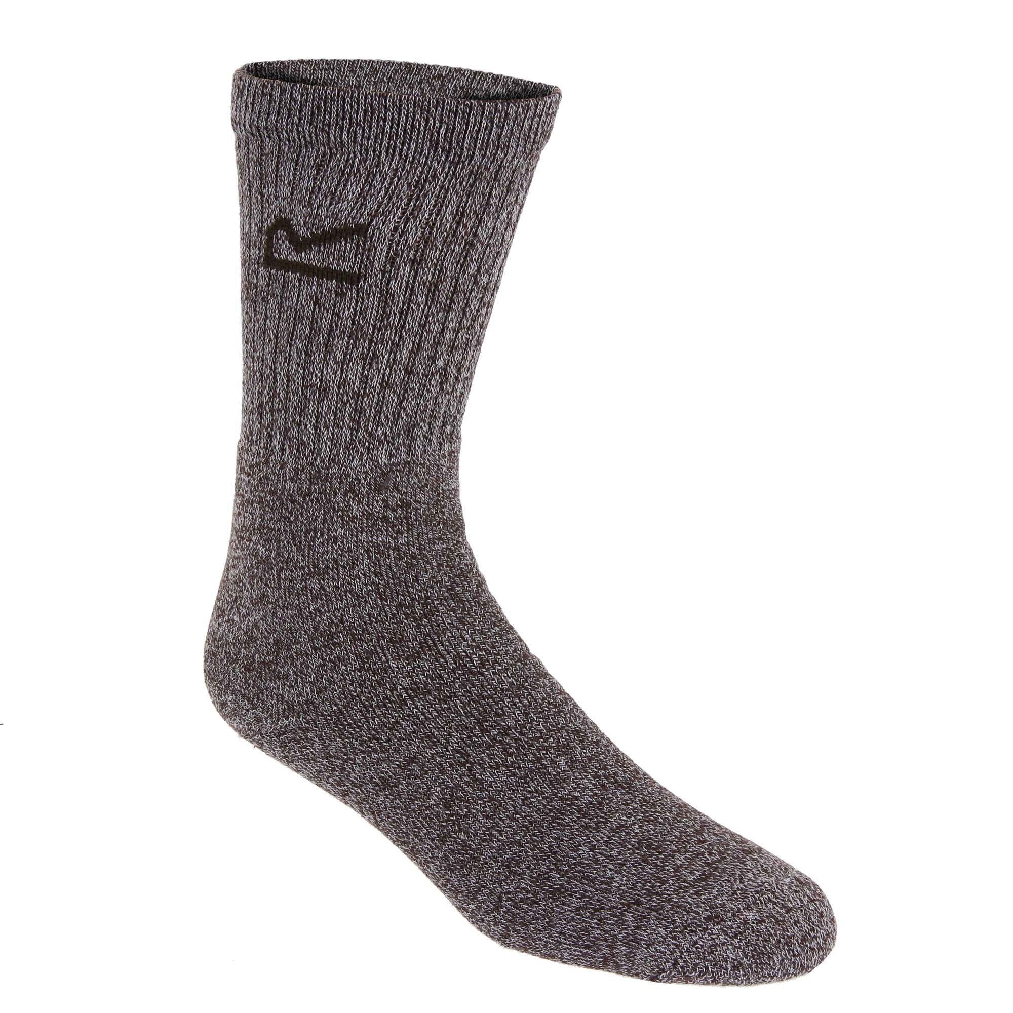 Mens 3 Pack Sock In A Box | Brown Marl