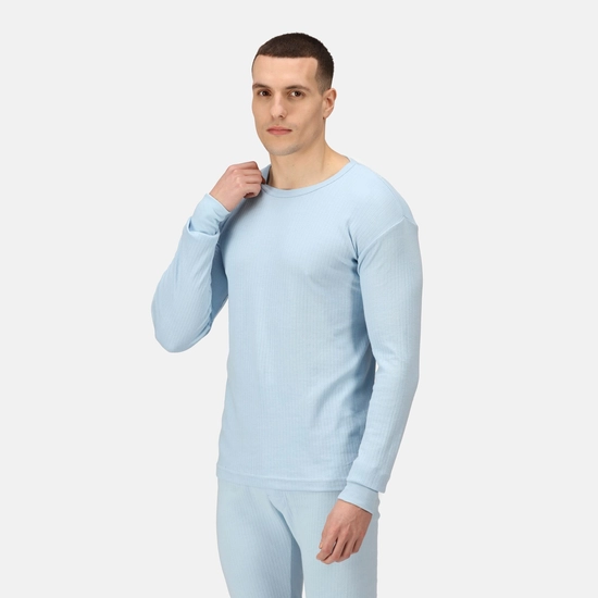 Men's Long Sleeve Thermal Vest | Denim Blue