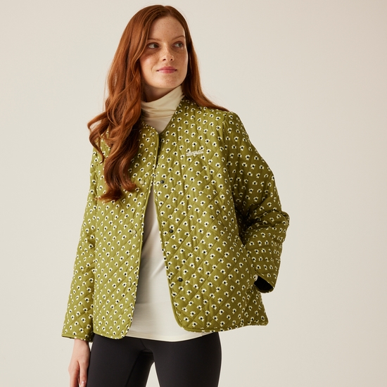 Orla Kiely Quilted Jacket | Clover Olive