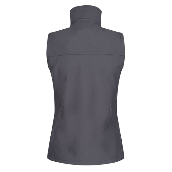 Women's Flux Softshell Body Warmer | Seal Grey Black