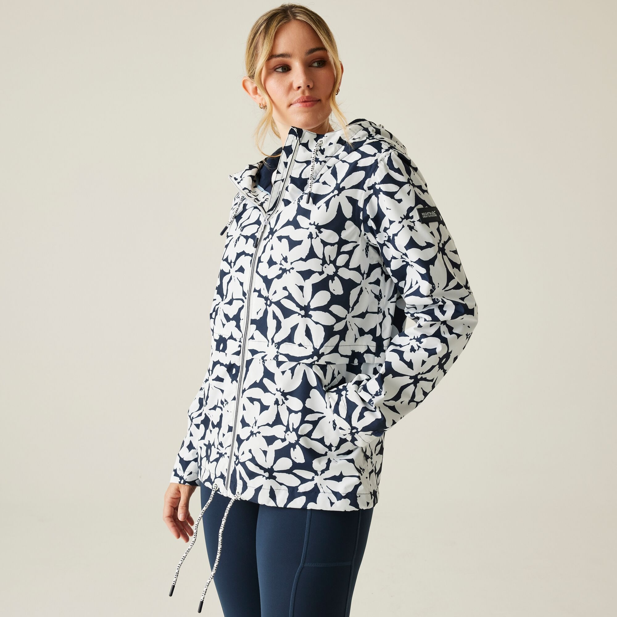 Women's Bayletta II Waterproof Jacket | Navy White Large Floral
