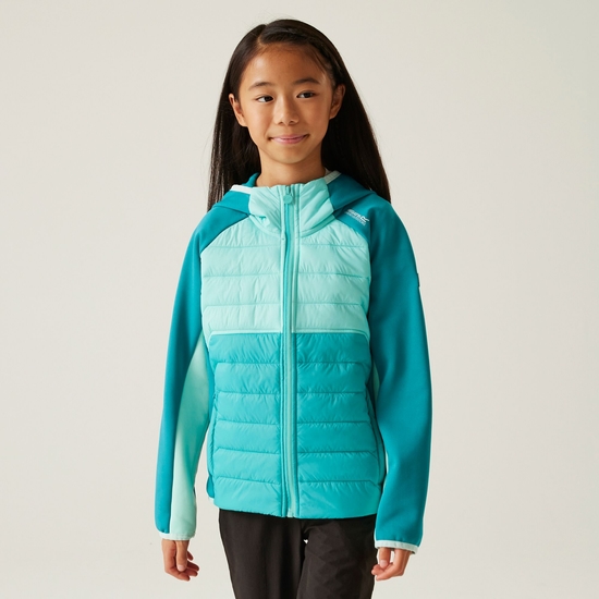Kids' Kielder IX Hybrid Jacket | Turquoise Aruba Blue Exotic Plume