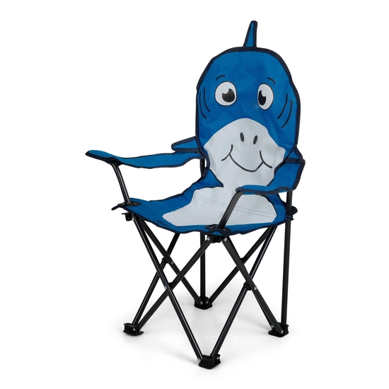 Kids Animal Camping Chair | Bubbles The Shark Hawaiian Blue