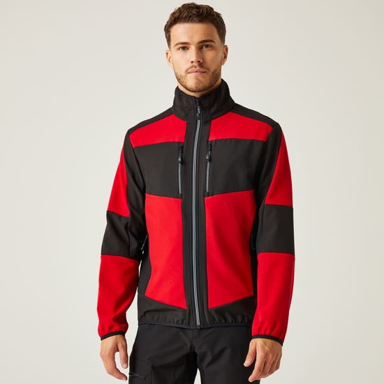 Men's E-Volve 2 Layer Softshell Jacket | Classic Red Black