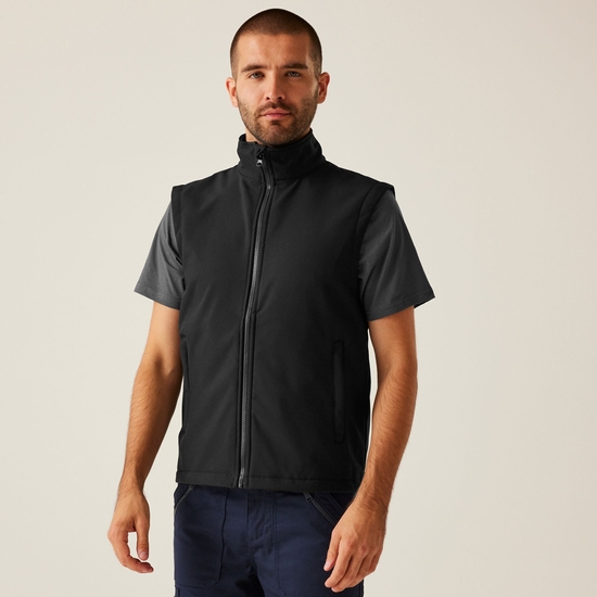 Men's Ablaze Printable Softshell Bodywarmer | Black