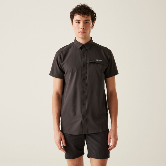 Men's Insect-Repellent Packaway Short Sleeve Shirt | Ash
