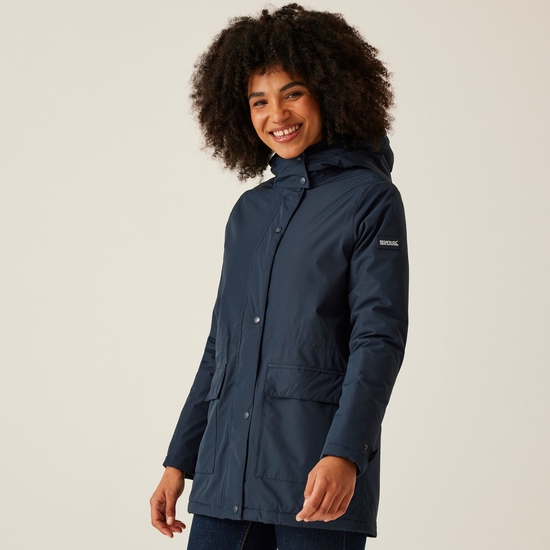 Women's Mireya Waterproof Insulated Jacket | Navy Spot Print