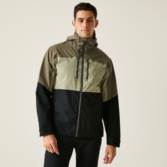 Men's Maland II Waterproof Jacket | Golden Sand Treetop Black