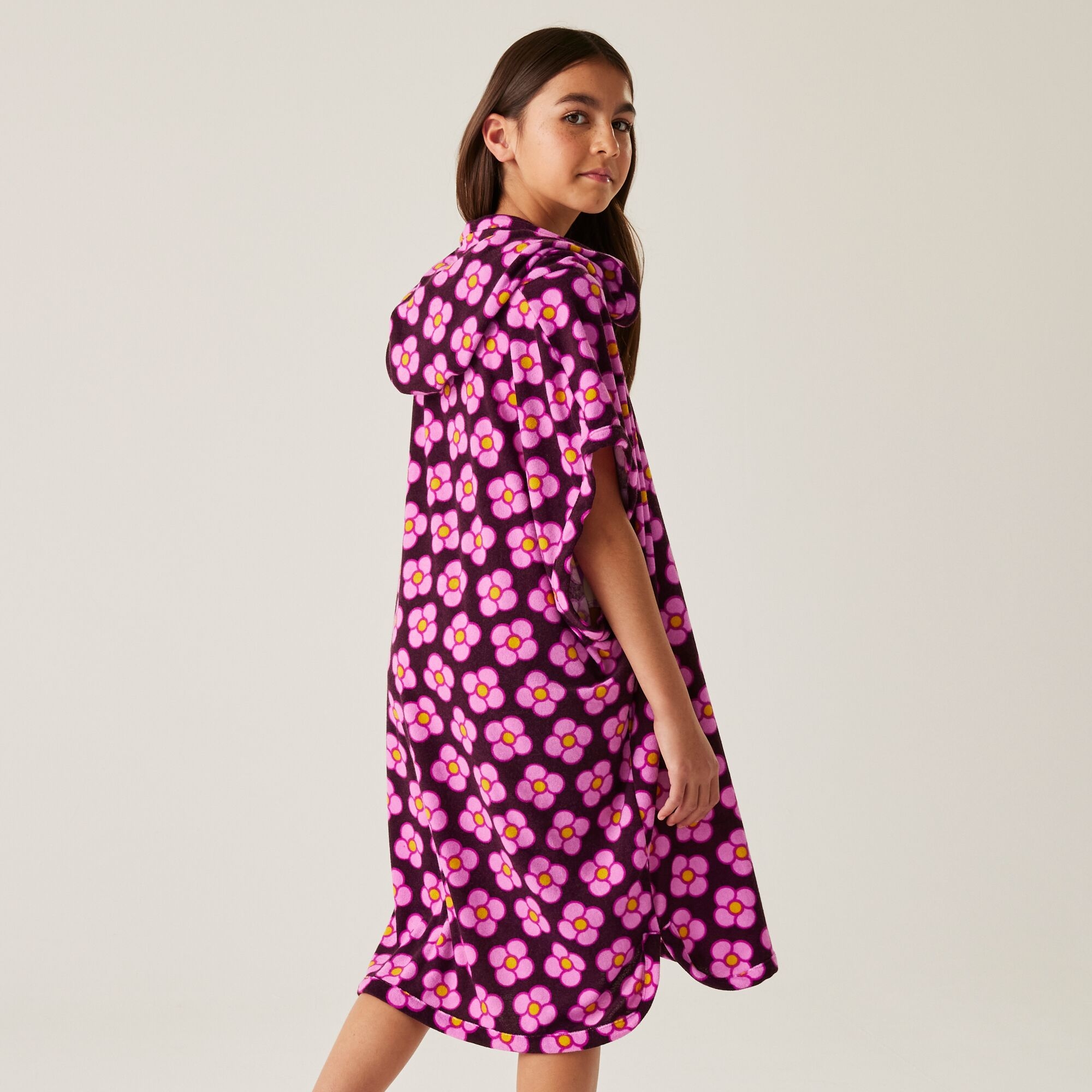 Girls Orla Kiely Towelling Robe | Spinning Flower Morello
