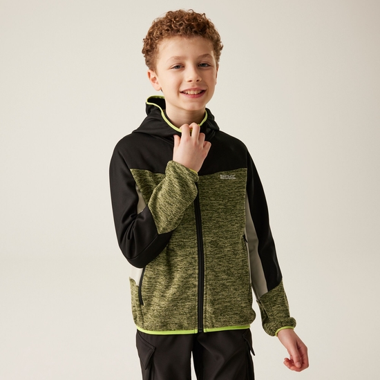 Kids' Dissolver IXI Full Zip Fleece | Nephrite Green Black