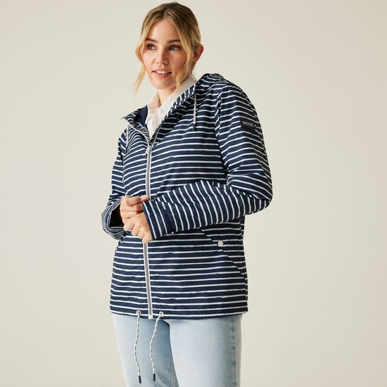 Women's Bayletta II Waterproof Jacket | Navy White Painterly Stripe