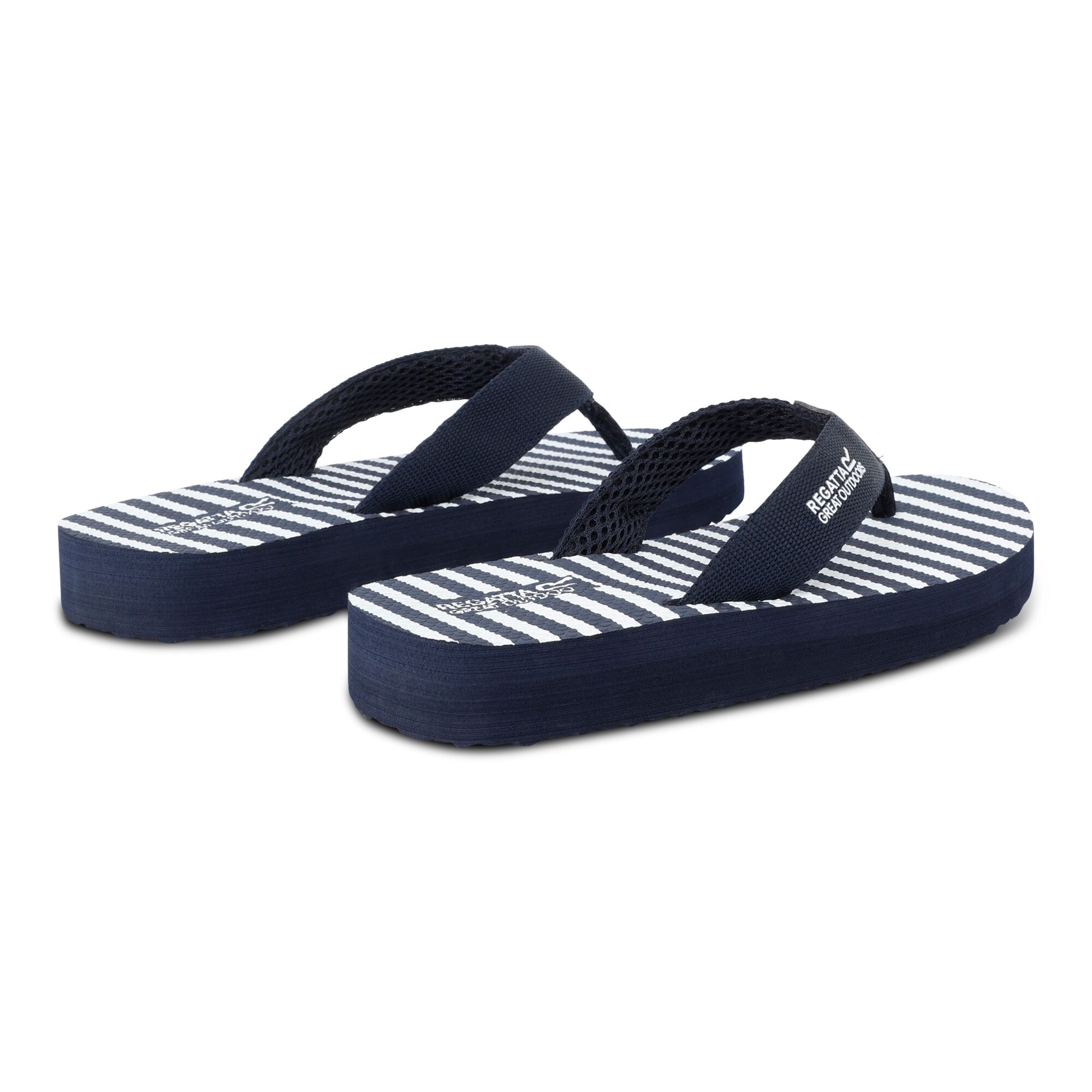 Women's Catarina Flip Flops | Navy White Stripe