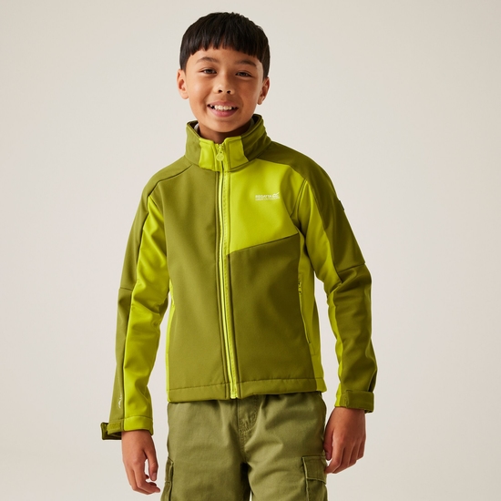 Kids' Acidity VIII Softshell Jacket | Nephrite Green Grenoble Green Wild Lime