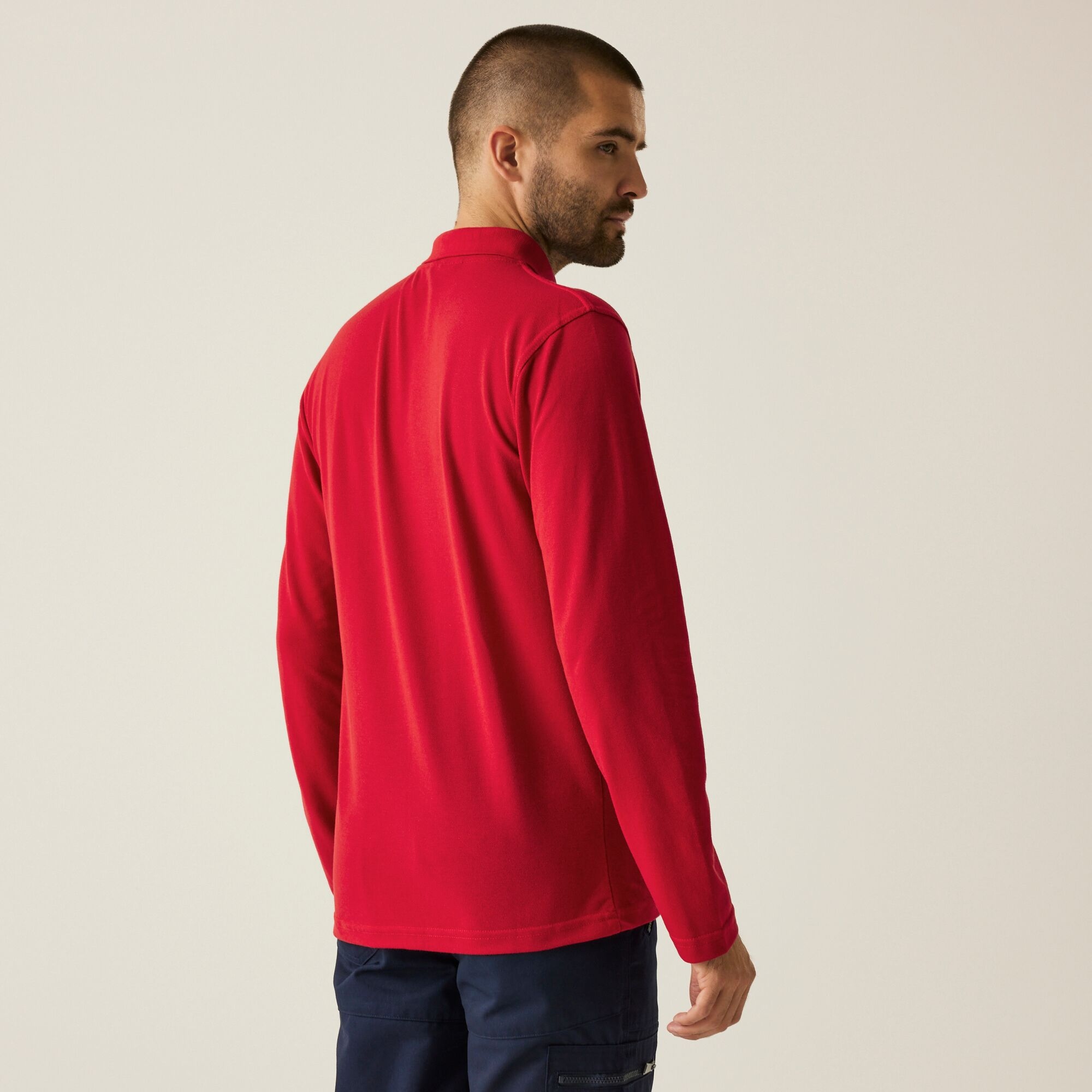 Men's 65/35 LS Polo Top | Classic Red