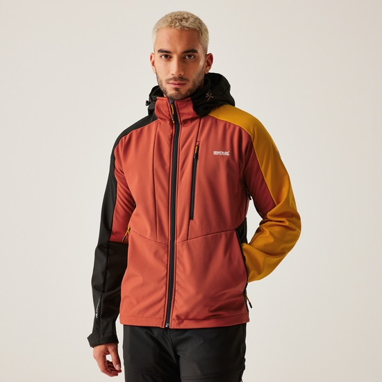 Men's Hewitts X Softshell Jacket | Red Ochre Black