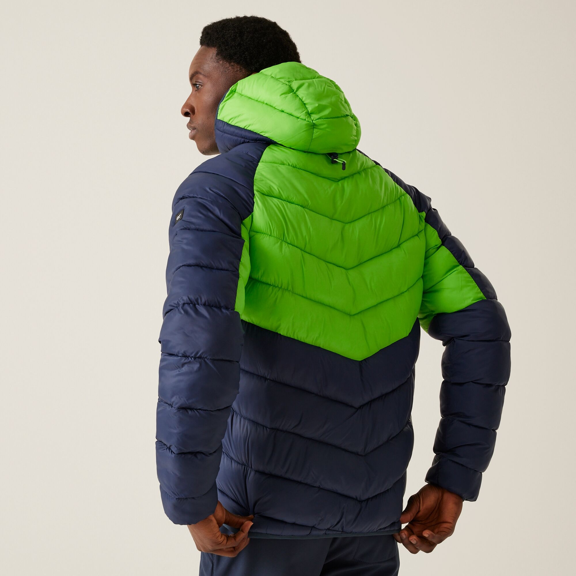 Men's Dalent Insulated Hooded Jacket | Green Flash Navy