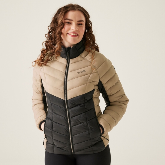 Women's Dalent Quilted Jacket | Warm Taupe Black
