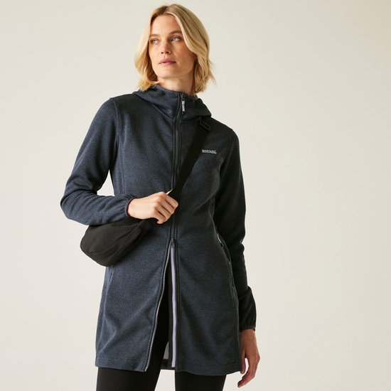 Women's Bloomfield Longline Fleece | Seal Grey Lilac Hint