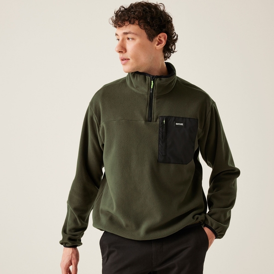 Men's Frankie Half Zip Fleece | Dark Khaki