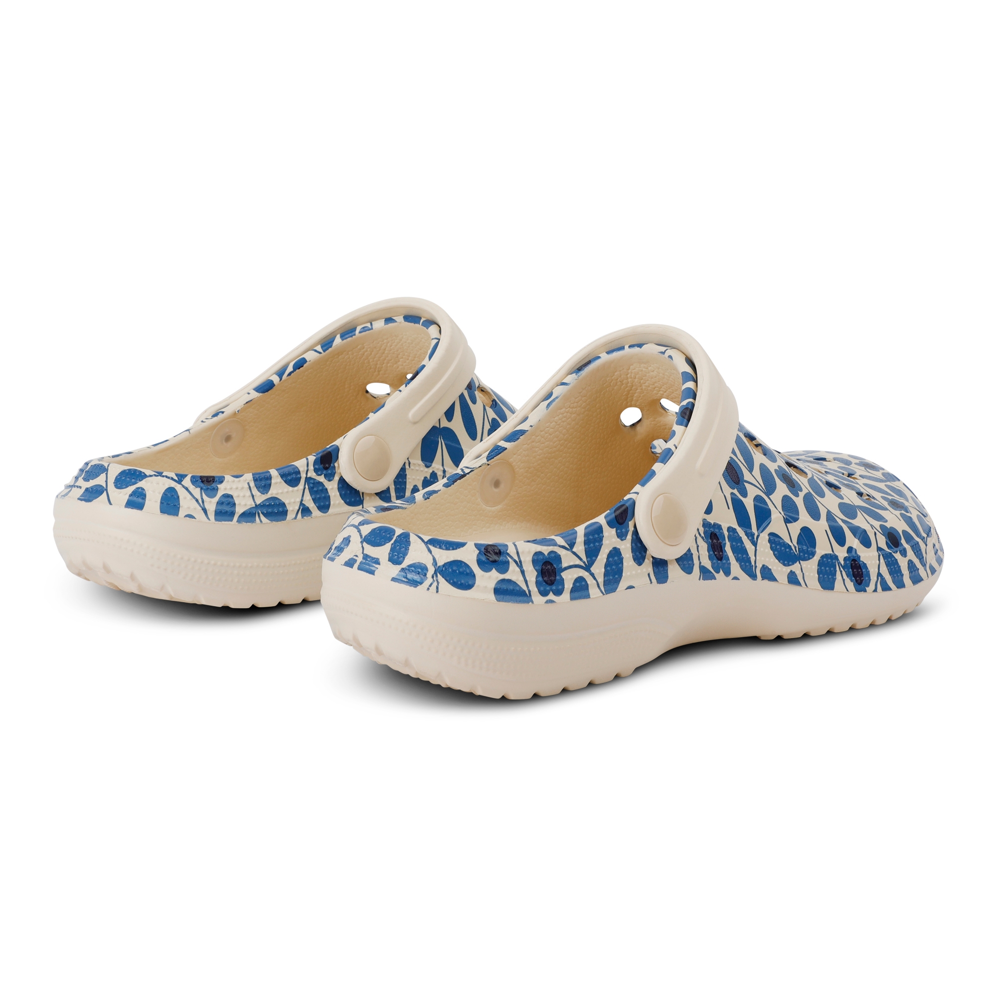 Orla Kiely Clog Sandals | Jasmine Flower Blue