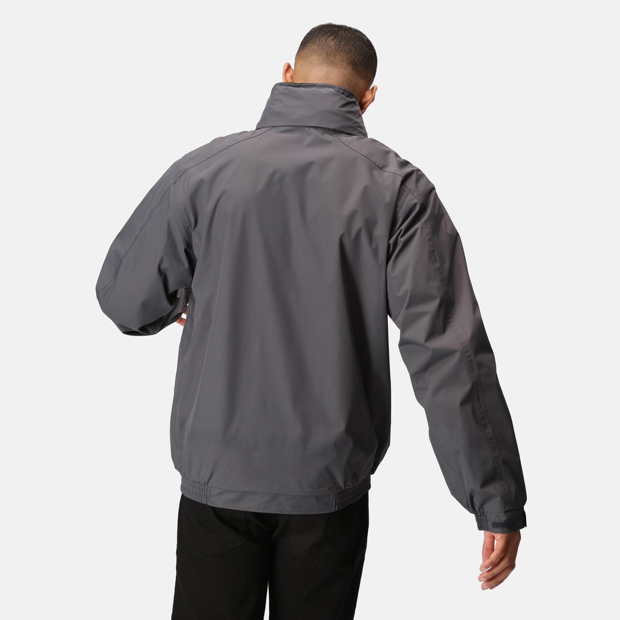 Men's Dover Fleece Lined Waterproof Insulated Bomber Jacket | Seal Grey Black