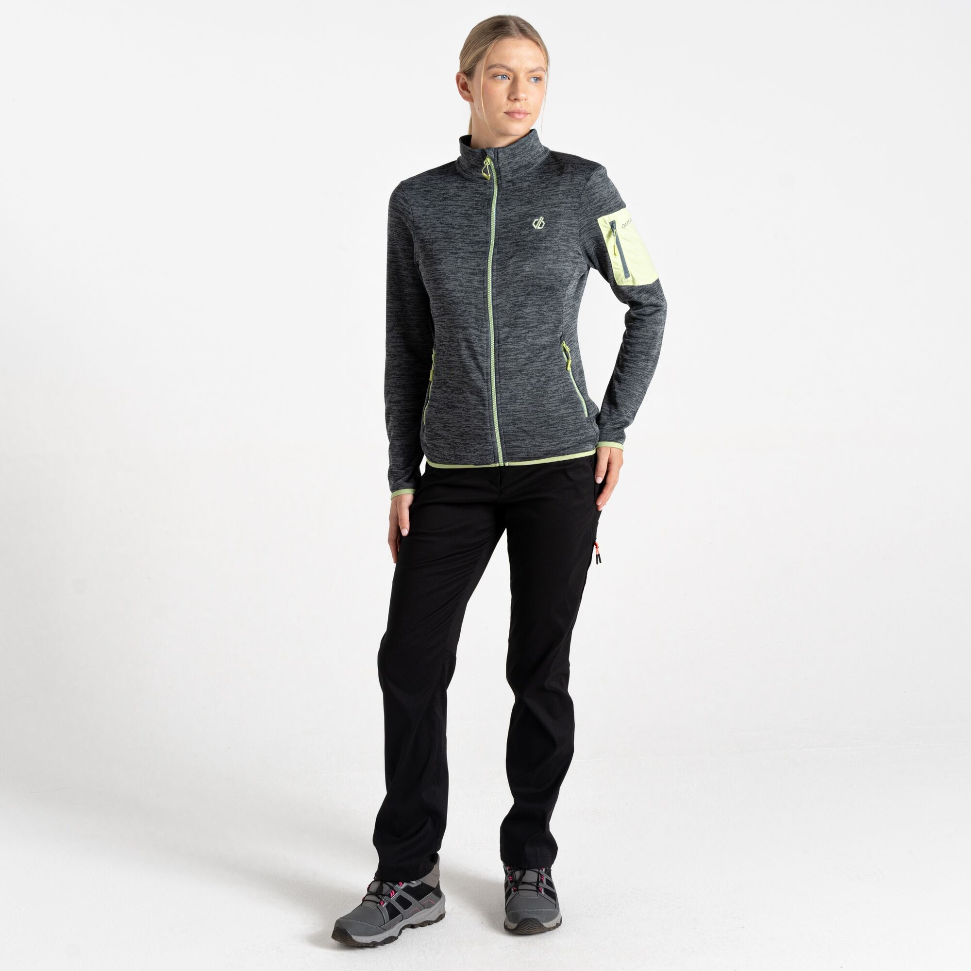 Women's Torrek Mountain Zip Through Fleece | Stormy Weather & Butterfly Green