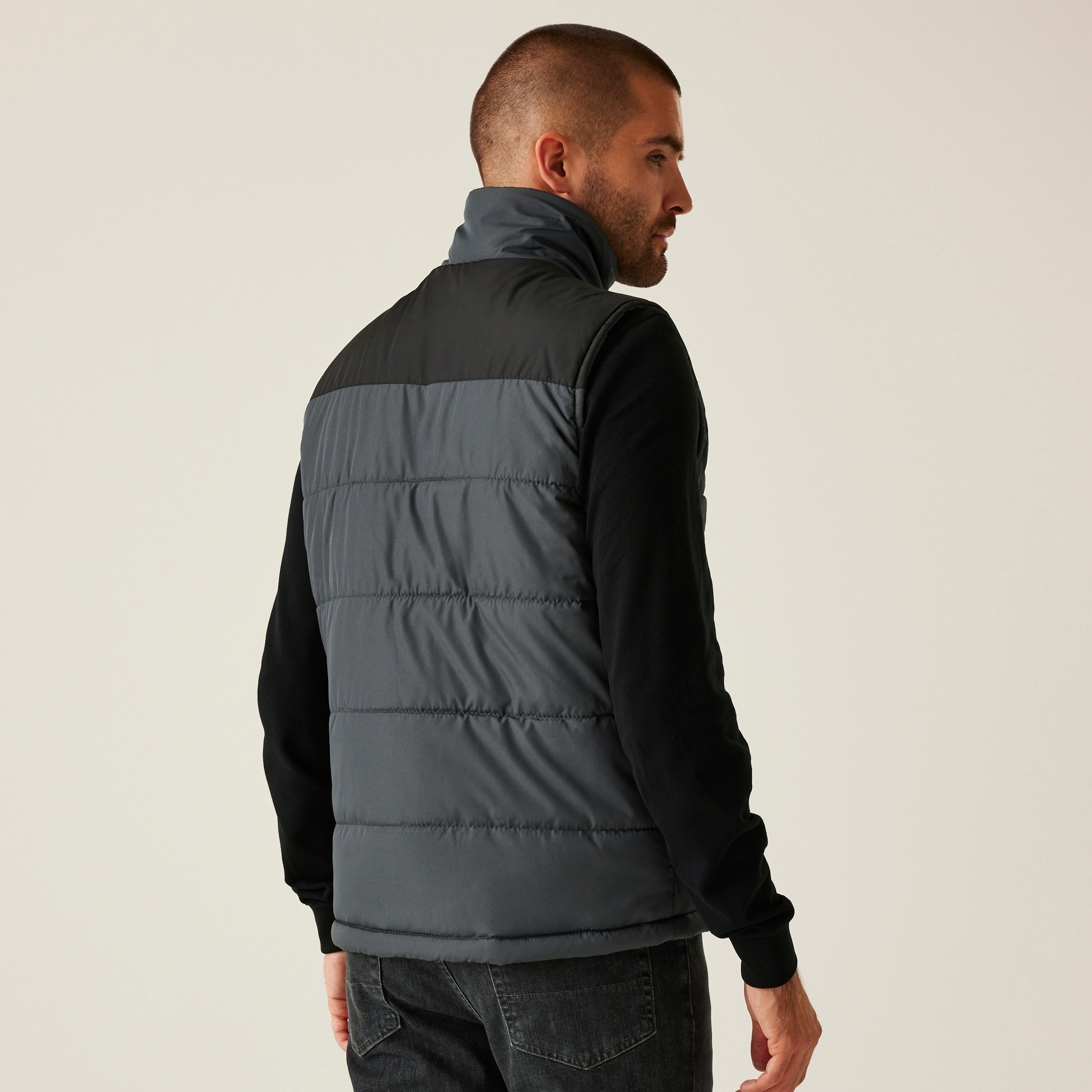 Men's Altoona Insulated Quilted Gilet | Seal Grey Black
