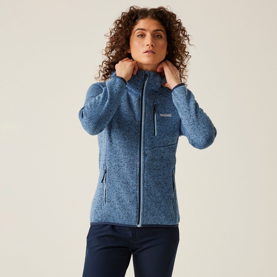 Women's Newhill Hooded Fleece | Coronet Blue Clear Sky
