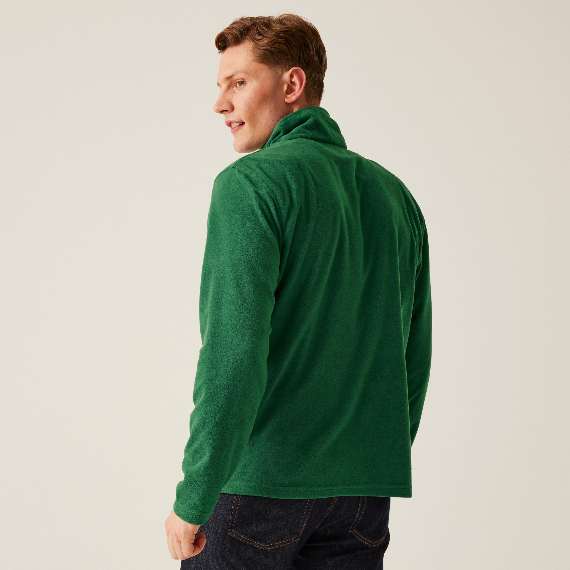 Men's Micro Lightweight Half Zip Fleece | Bottle Green