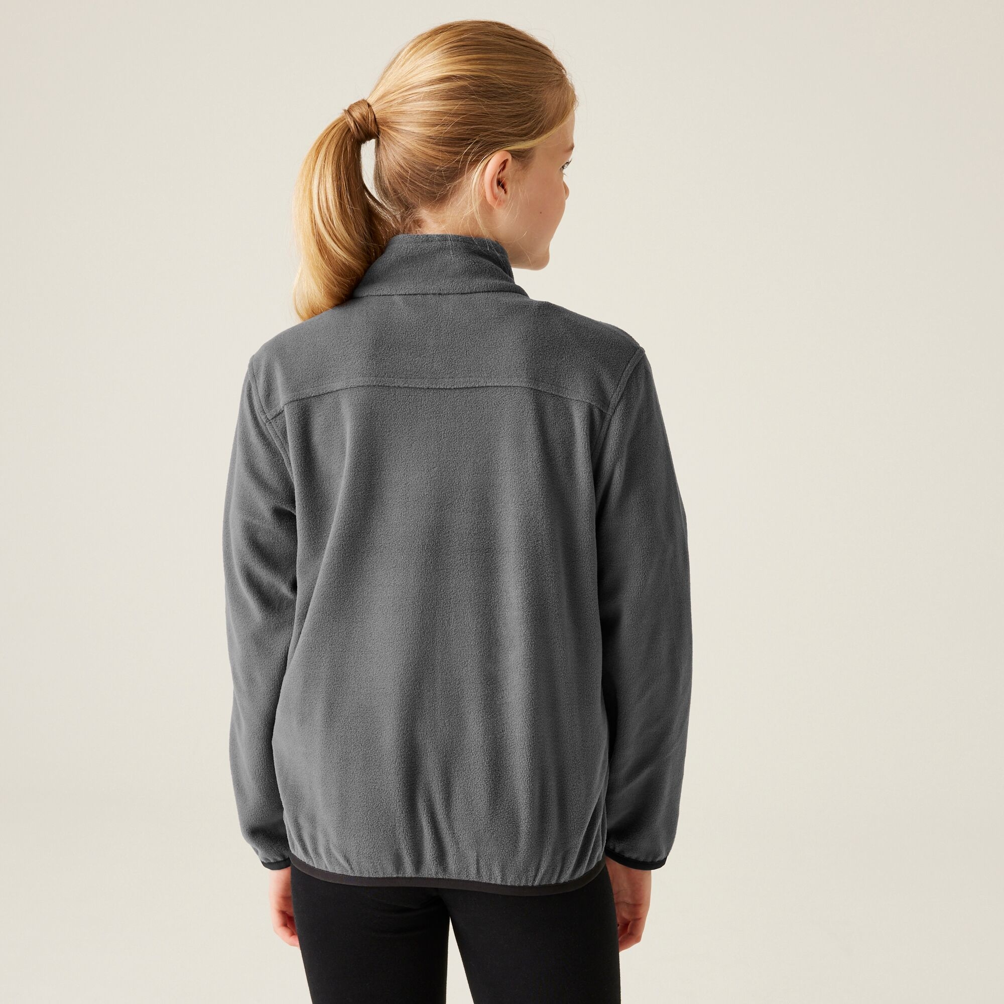 Kids' Full Zip Micro Fleece | Seal Grey