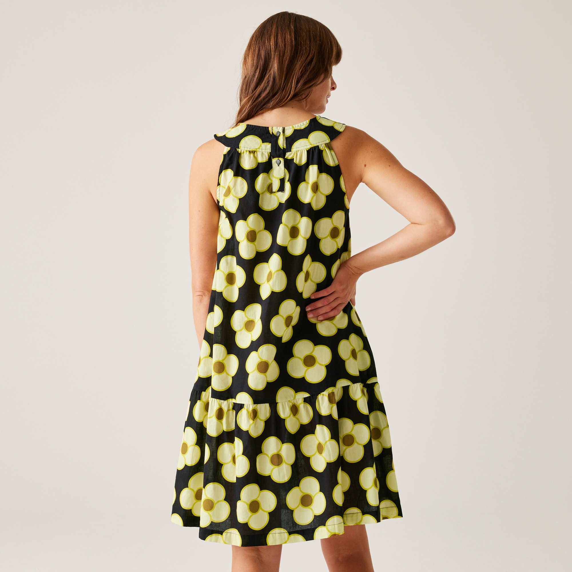 Orla Kiely Summer Sleeveless Dress II | Spinning Flower Black