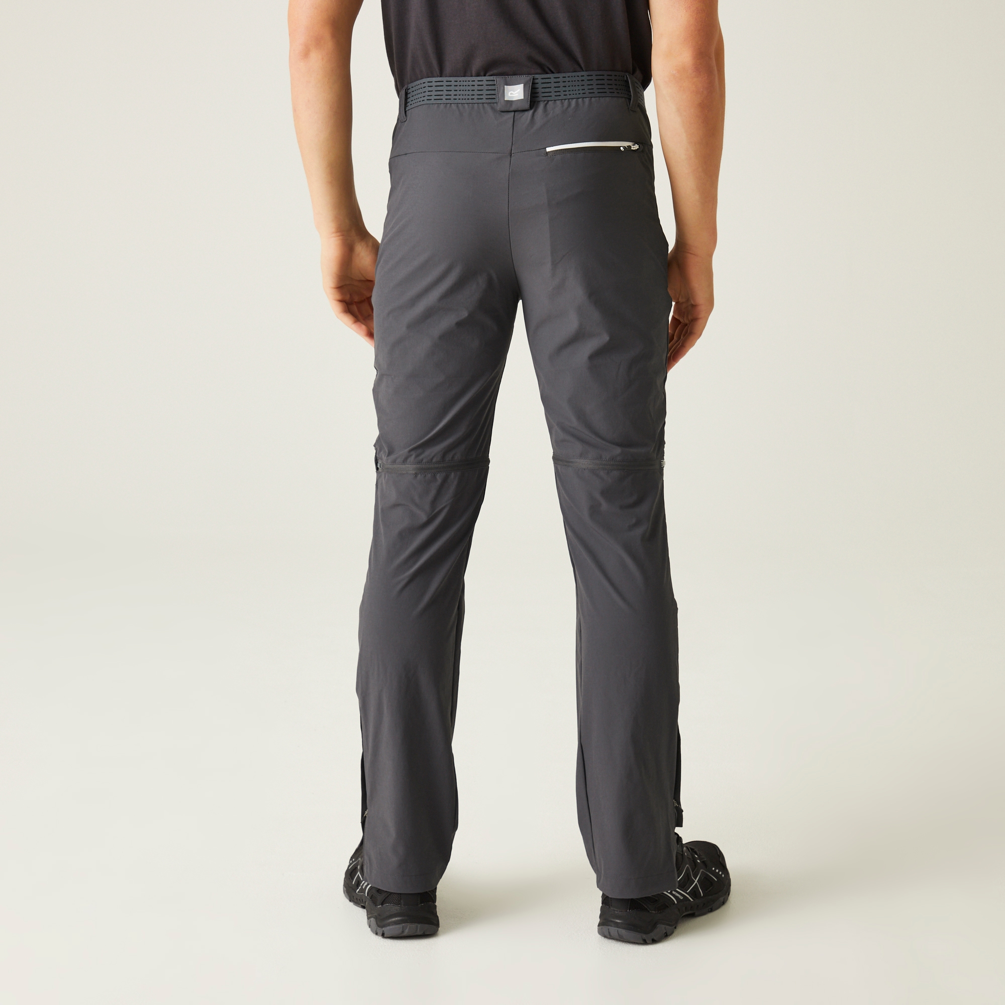 Men's Mountain Zip Off Walking Trousers | Seal Grey Black