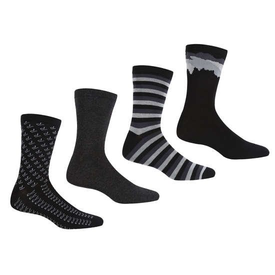 4 Pack Lifestyle Sock | Black