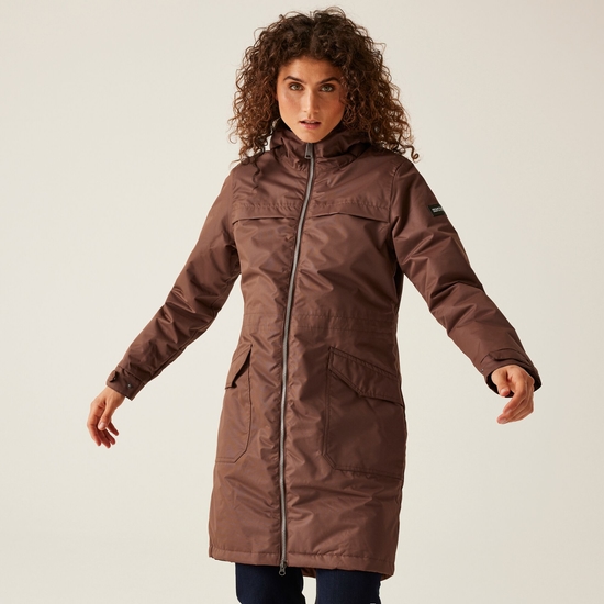 Women's Romine II Waterproof Parka Jacket | Dark Brown Black