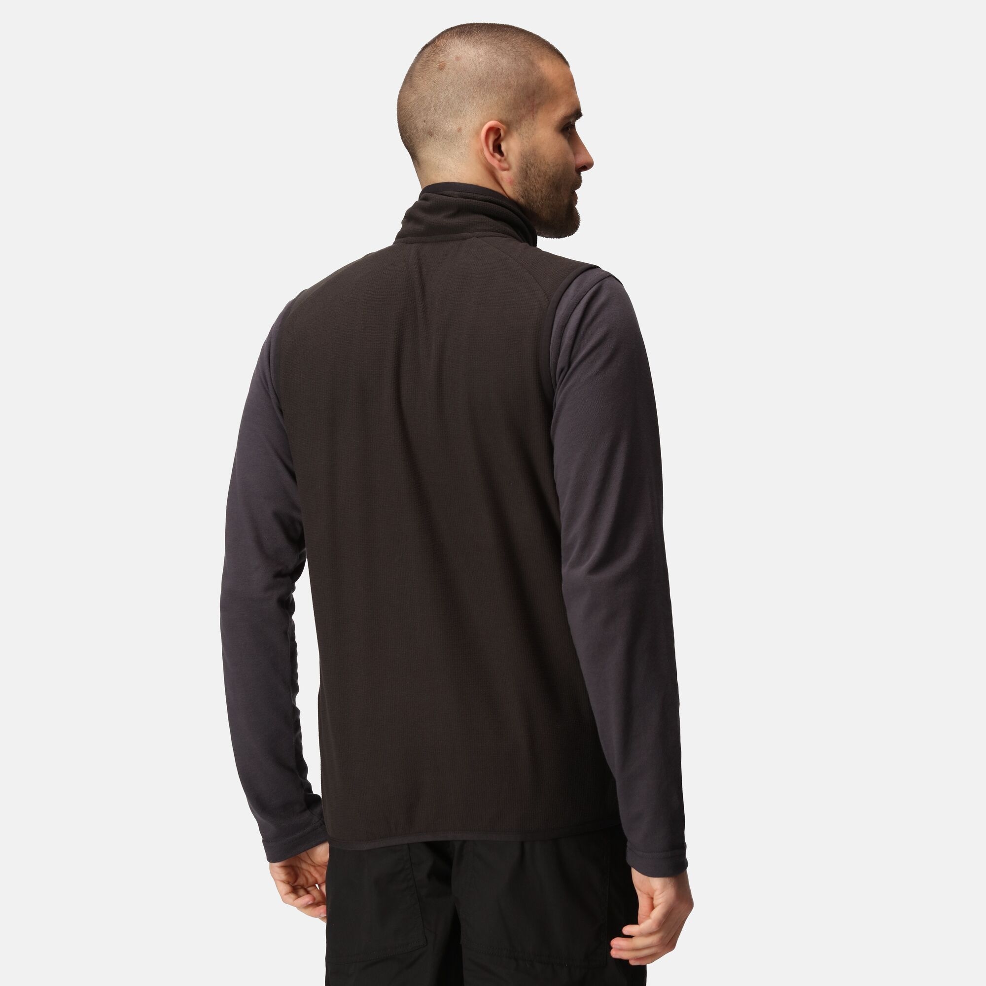 Men's Navigate Fleece Bodywarmer | Black Seal Grey