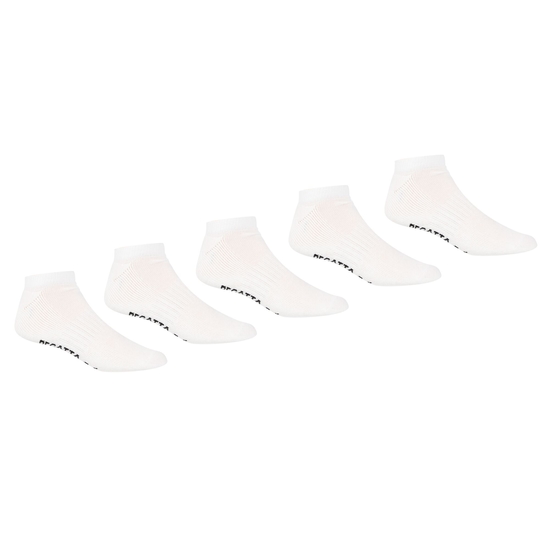5 Pack Trainer Sock | White