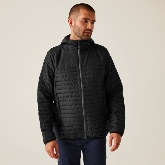 Men's Honestly Made 100% Recycled Insulated Hooded Jacket | Black