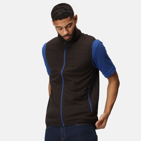 Men's Navigate Fleece Bodywarmer | Black New Royal