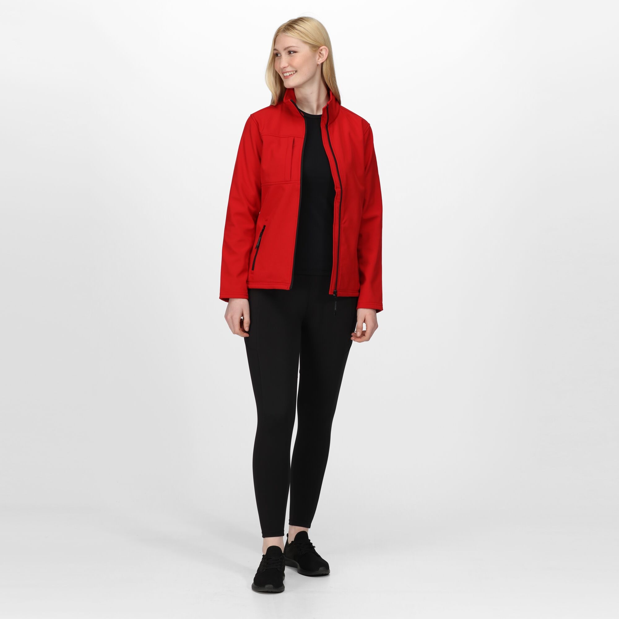 Women's Octagon II Printable 3 Layer Membrane Softshell Jacket | Classic Red Black