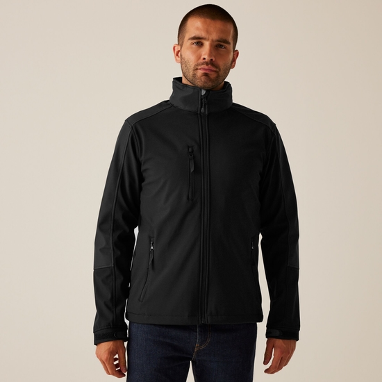 Men's Hydroforce 3 Layer Membrane Hooded Softshell Jacket | Black